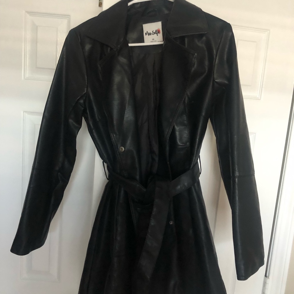 Leather coat